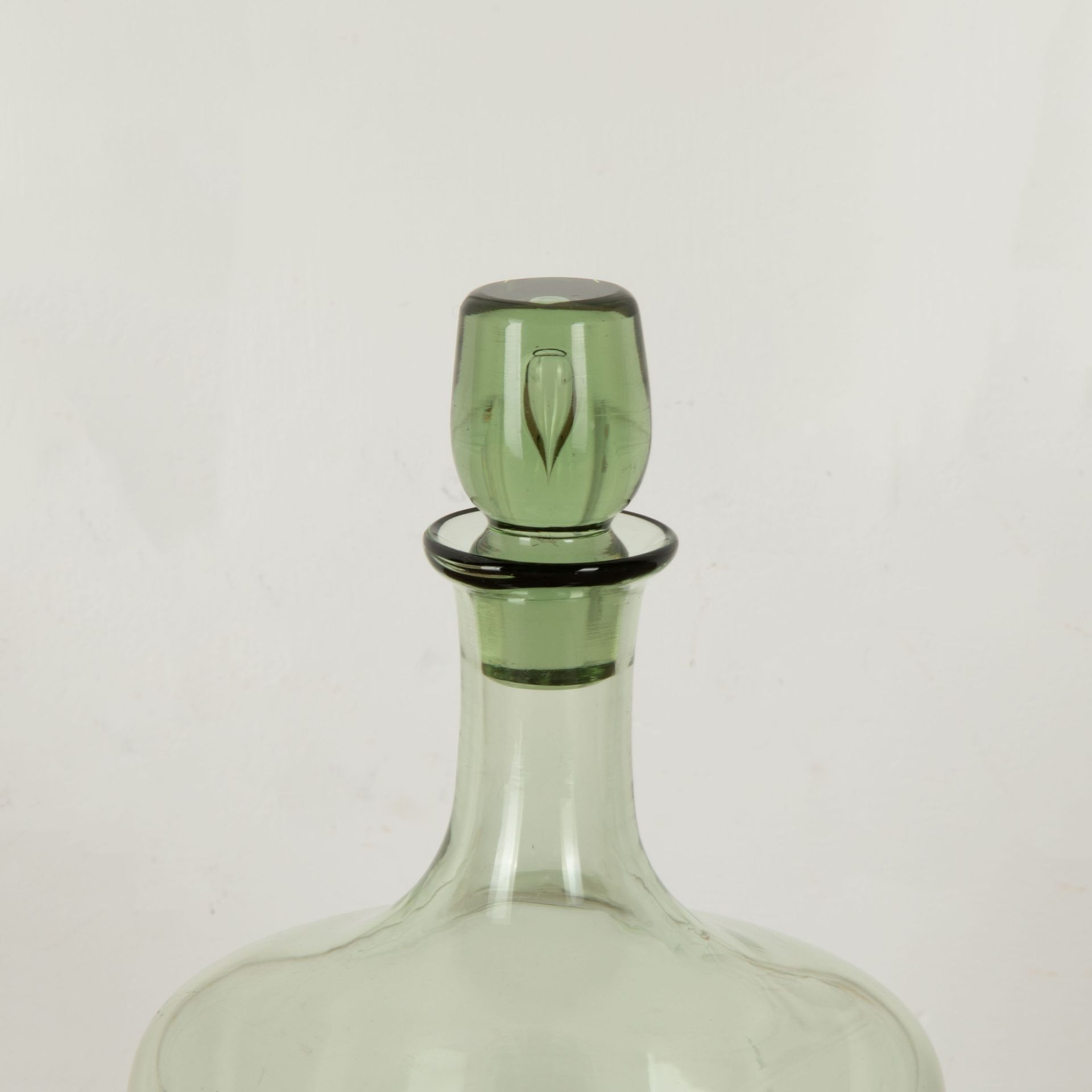 Art Deco Whitefriars Green Decanter by William Wilson