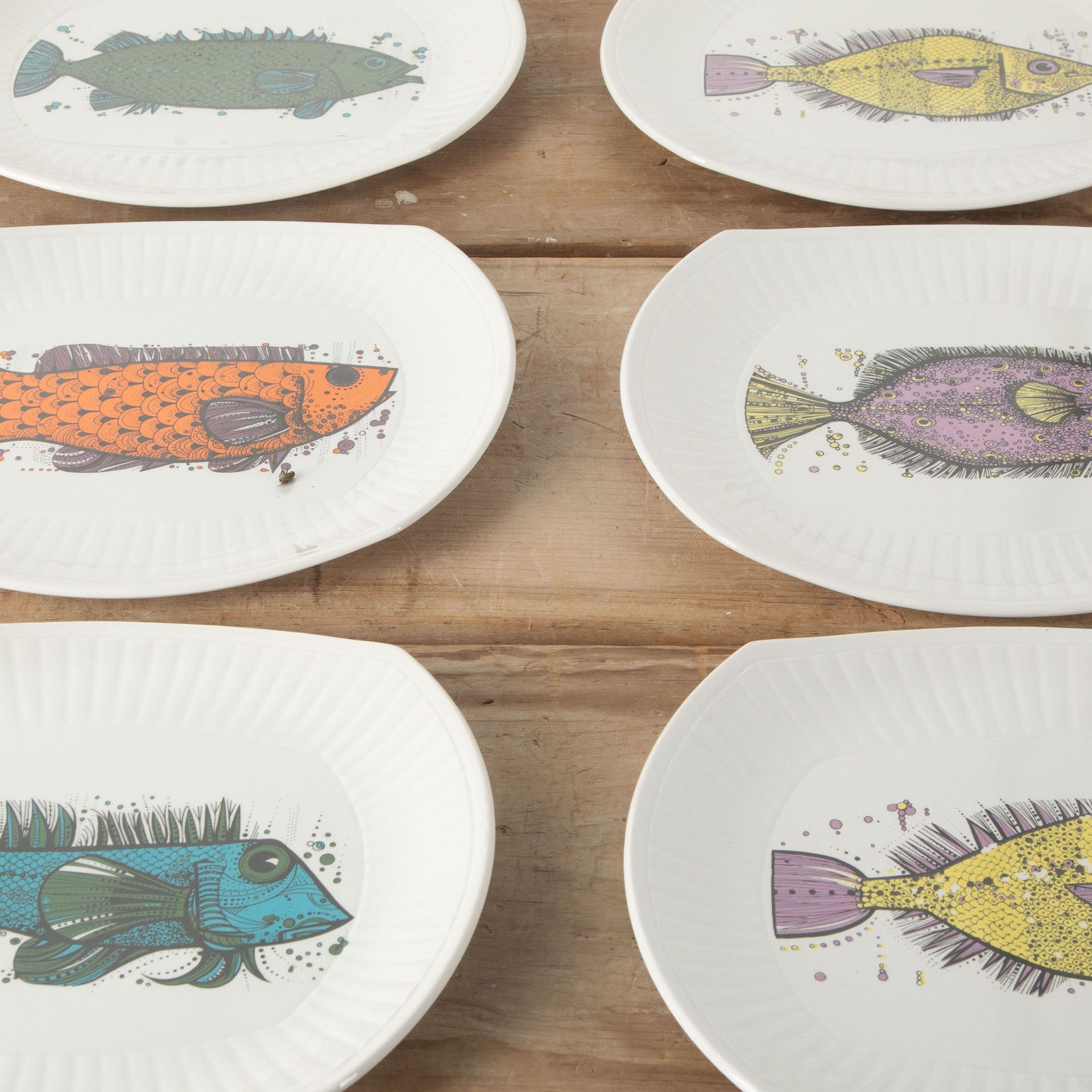 食器 Gustavsberg Fish plate  all color Large Fish Plate Fladen Brown Glaze Stoneware Fish Dish