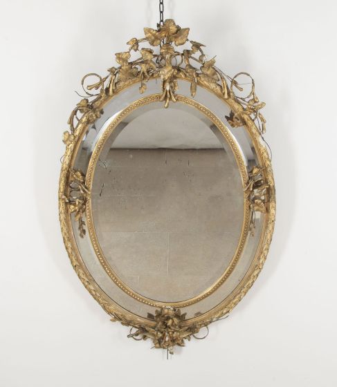 NAPOLEON My MIRROR 当時物⭐︎ Antique Mirror, Napoleon III Style, Giltwood, Apollo's Torch